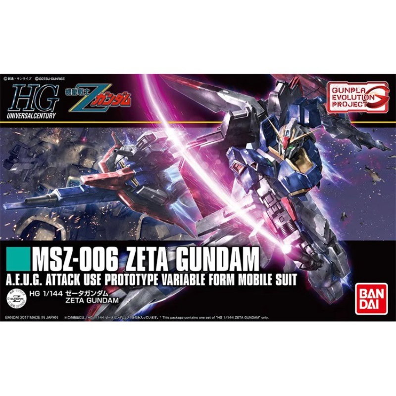 Model Kit Zeta Gundam - 반다이 오리지널 HGUC 1/144 애니메이션 MSZ-006