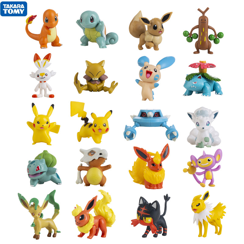 Model Kit Eevee - 새로운 3-8CM 포켓몬 뜨거운 만화 영화