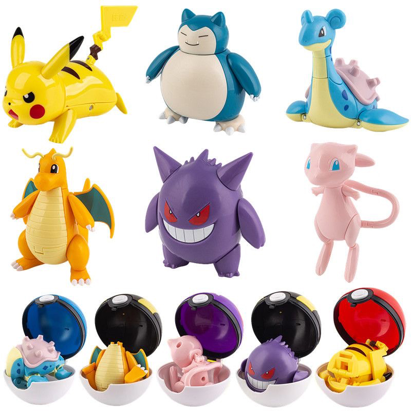 Model Kit Eevee - 포켓몬 피규어 포켓볼 변신 피카츄 피리자드